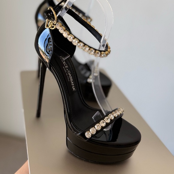 Like new Dolce & Gabbana Patent leather platform sandals 37 $1,695 - Picture 3 of 14